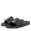 Dolce & Gabbana Black Leather Slides Sandals Beachwear Shoes