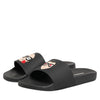 Dolce & Gabbana Black Leather Slides Sandals Beachwear Shoes