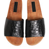 Dolce & Gabbana Black Brown Leather Slides Sandals Shoes