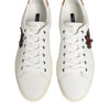 Dolce & Gabbana White Heart Embellished Sneakers Shoes