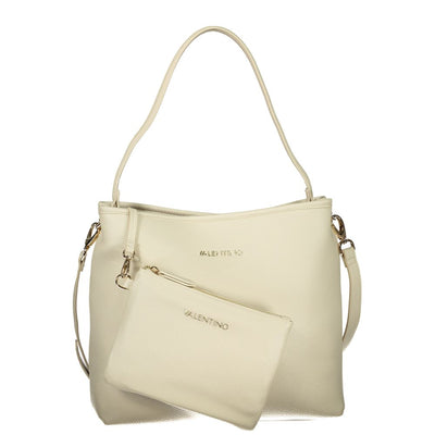 Mario Valentino Beige Polyurethane Women Shoulder Bag