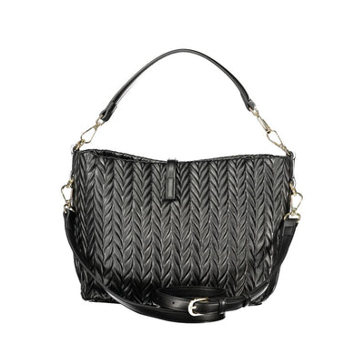 Mario Valentino Black Polyurethane Women's Shoulder Bag