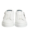 Dolce & Gabbana White Leather #DGFAMILY Men Sneakers Shoes