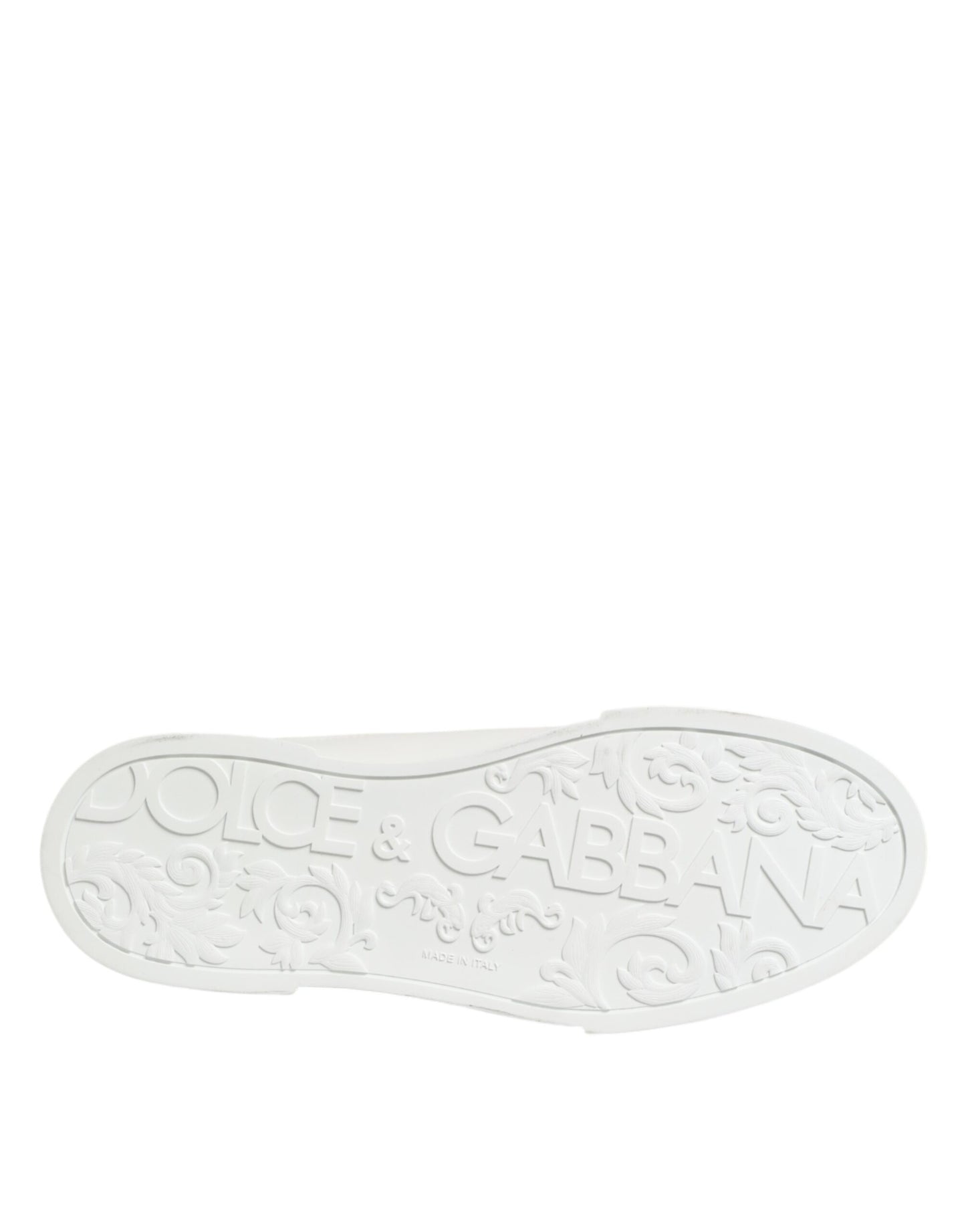 Dolce & Gabbana White Leather #DGFAMILY Men Sneakers Shoes
