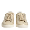Dolce & Gabbana Beige London Low Top Leather Sneakers Shoes