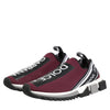 Dolce & Gabbana Maroon Slip On Sorrento Men Sneakers Shoes