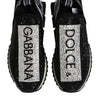 Dolce & Gabbana Black Strass Slip On Men Sorrento Sneakers Shoes