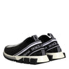 Dolce & Gabbana Black Strass Slip On Men Sorrento Sneakers Shoes