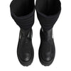 Dolce & Gabbana Black Leather Mid Calf Biker Boots Shoes