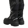 Dolce & Gabbana Black Leather Mid Calf Biker Boots Shoes