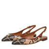Dolce &amp; Gabbana braune Leoparden-Sandalen mit Fersenriemen