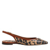 Dolce &amp; Gabbana braune Leoparden-Sandalen mit Fersenriemen