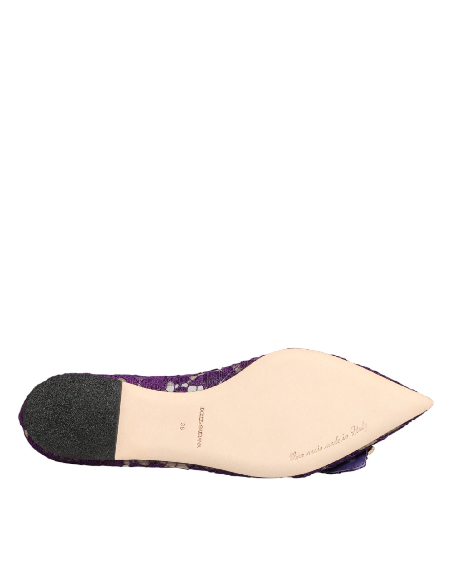 Dolce &amp; Gabbana Lila Taormina Schnürschuhe mit Kristallen