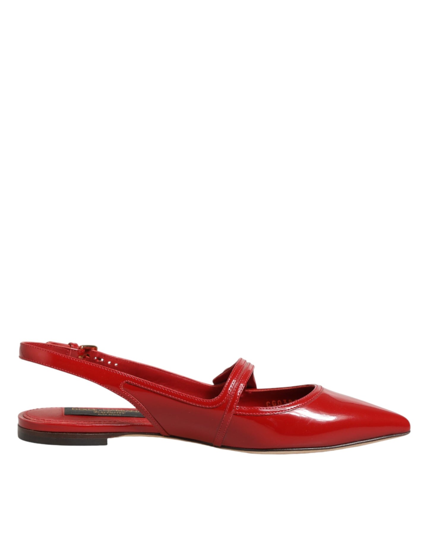 Dolce &amp; Gabbana rote Leder-Sandalen mit Fersenriemen
