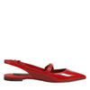 Dolce &amp; Gabbana rote Leder-Sandalen mit Fersenriemen