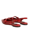 Dolce &amp; Gabbana rote Leder-Sandalen mit Fersenriemen