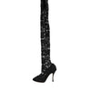 Dolce & Gabbana Black Taormina Lace Socks Pumps Boots Shoes