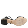Dolce &amp; Gabbana Schwarze Sandalen mit Nieten und Knöchelriemen