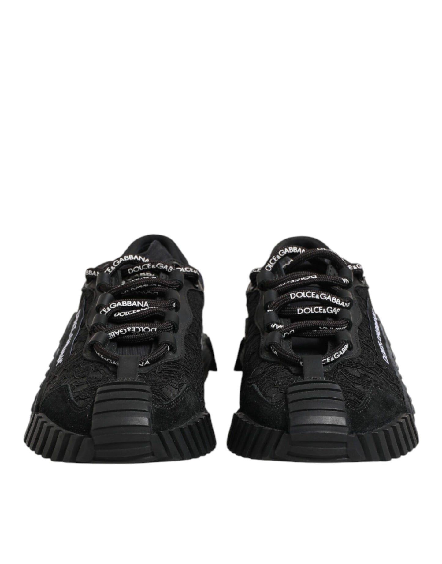 Dolce & Gabbana Black Logo Lace Low Top NS1 Sneakers Shoes