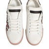 Dolce & Gabbana White Leather Sacred Heart Sneakers Shoes