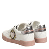 Dolce & Gabbana White Leather Sacred Heart Sneakers Shoes