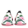 Dolce &amp; Gabbana Sorrento Sneakers mit weißem Rosenprint