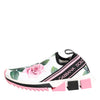 Dolce &amp; Gabbana Sorrento Sneakers mit weißem Rosenprint
