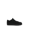 Y-3 Schwarze Leder-Sneaker (niedriger Schaft)