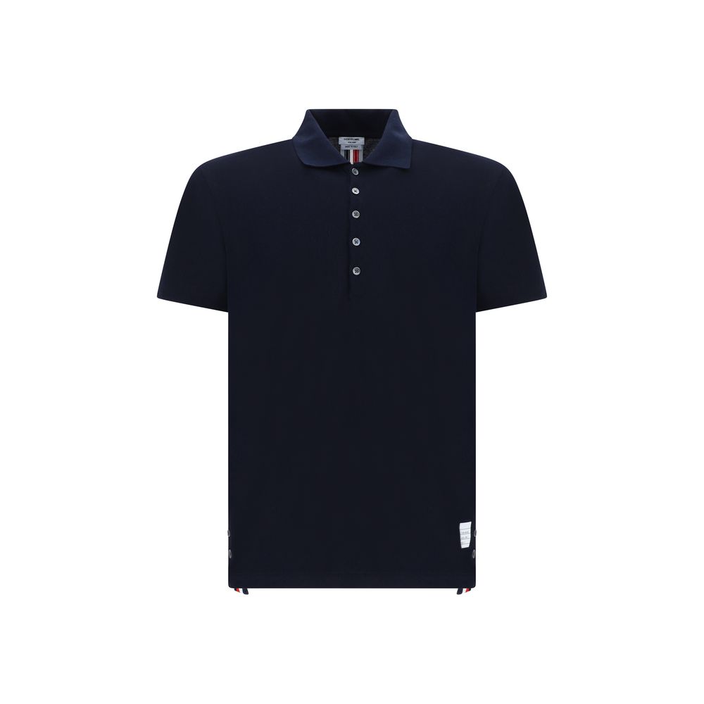 Thom Browne Polohemd aus blauer Baumwolle
