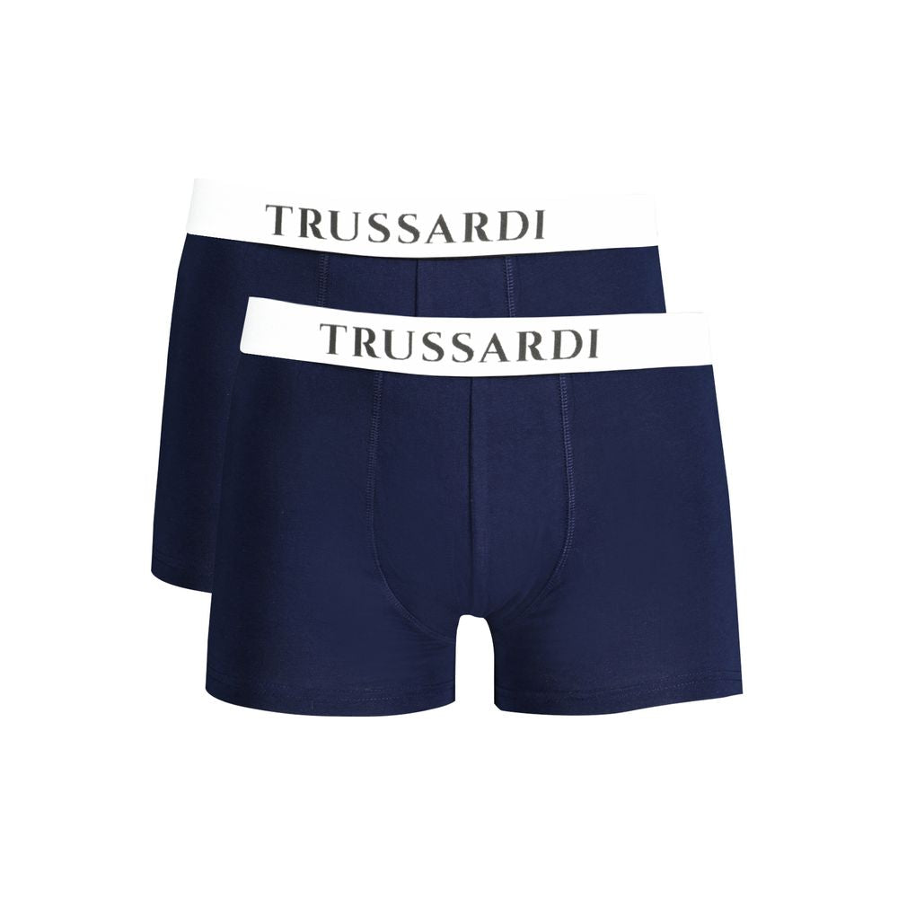 Trussardi Blaue Baumwollunterwäsche