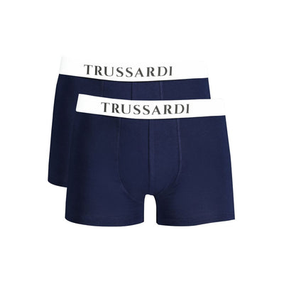 Trussardi Blaue Baumwollunterwäsche