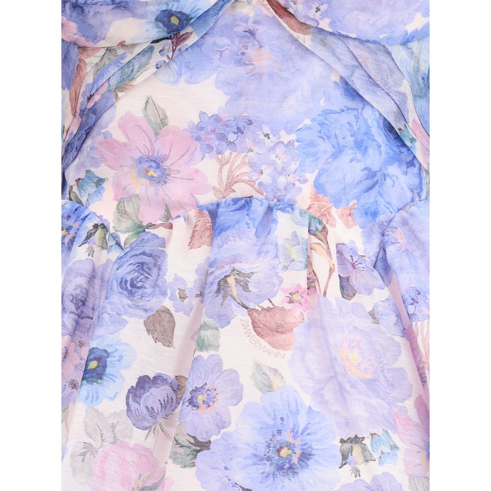 Zimmermann Mehrfarbiges Leinen-Freizeitkleid