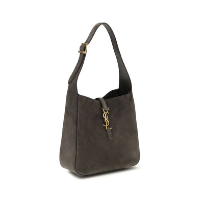 Saint Laurent Schultertasche aus grauem Kalbsleder, Modell Bos Taurus