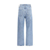 Agolde Light Blue Cotton Relaxed Fit Jeans