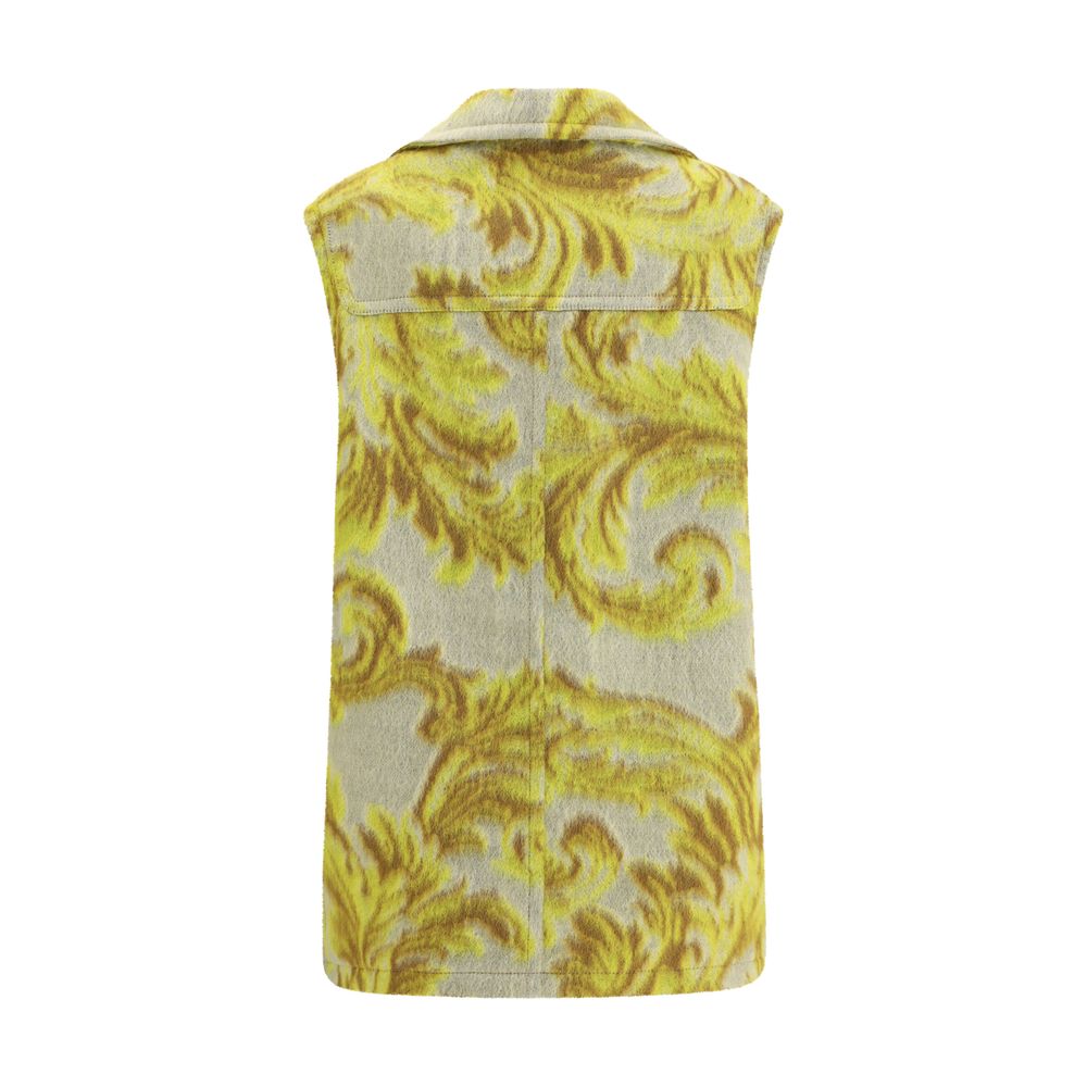 Ärmellose Jacke aus gelber Wolle von Etro