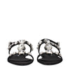 Dolce & Gabbana Black Satin Flat Sandals