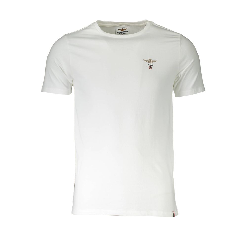 Aeronautica Militare Weißes Baumwoll-T-Shirt