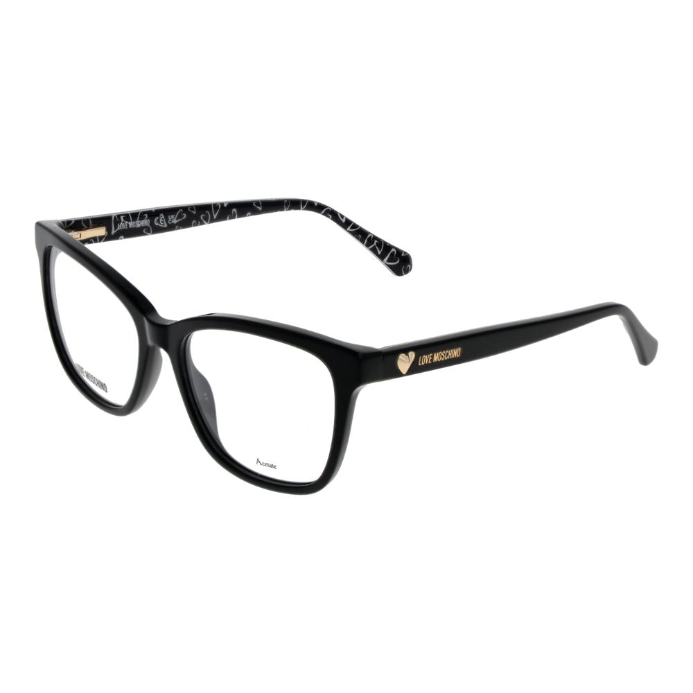 Love Moschino Brille aus schwarzem Acetat (Gestell)
