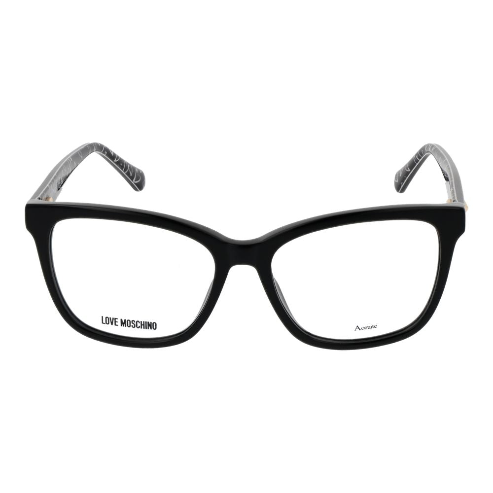 Love Moschino Brille aus schwarzem Acetat (Gestell)