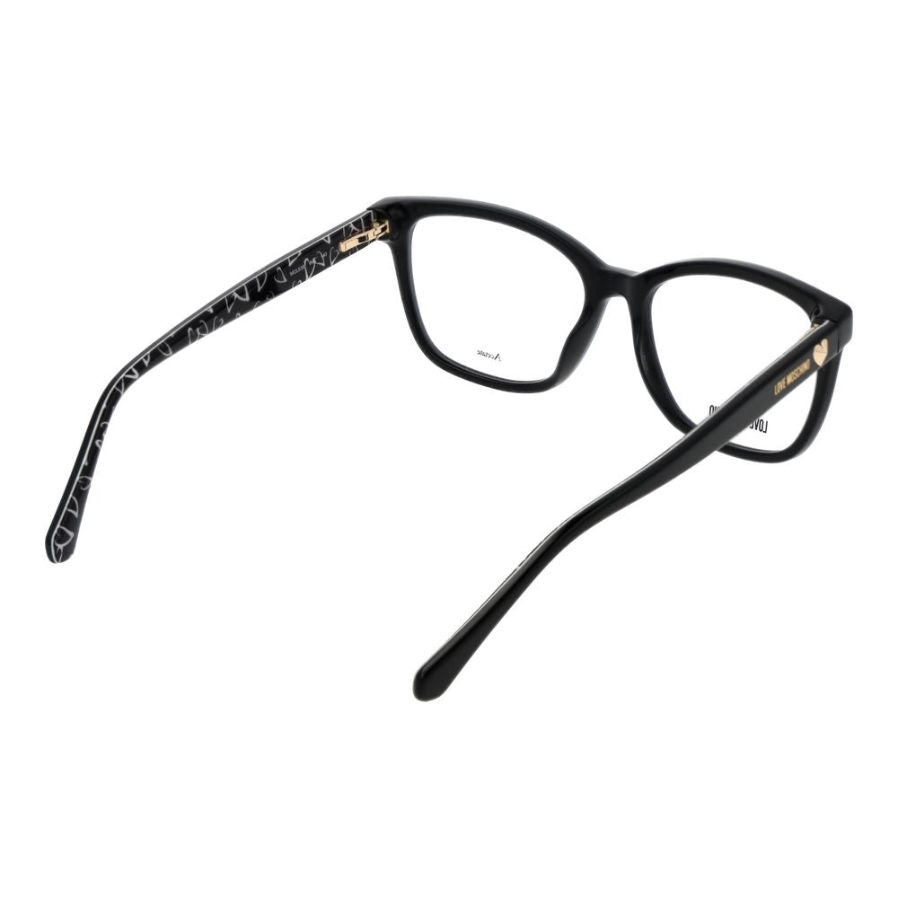 Love Moschino Brille aus schwarzem Acetat (Gestell)