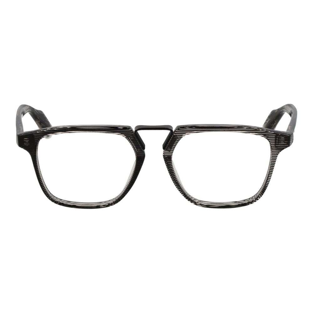 Yohji Yamamoto Brille (Gestell) aus schwarzem Metall und Kunststoff