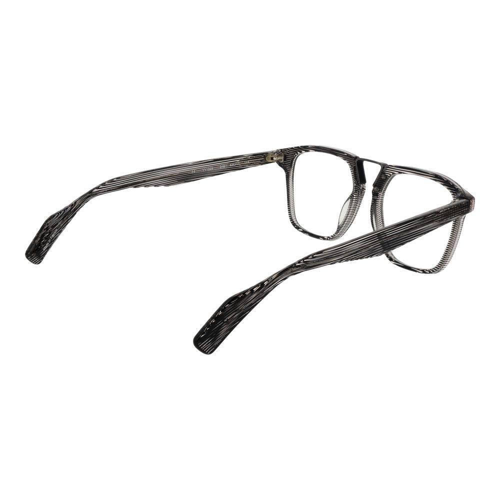 Yohji Yamamoto Brille (Gestell) aus schwarzem Metall und Kunststoff