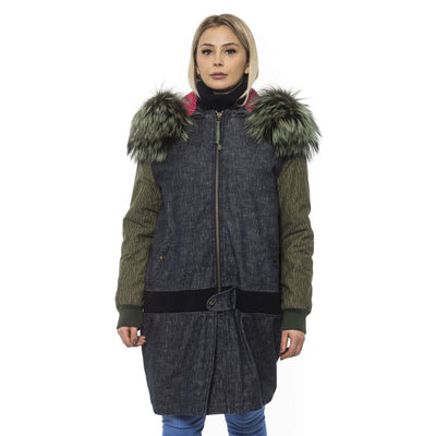Mr&amp;Mrs Italy Graue Leder-Bomberjacke für Damen