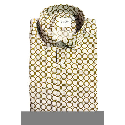 Bagutta White Viscose Men Shirt