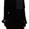N.21 Sheath A-line Black Viscose Long Sleeves Round Neck Mini Dress