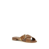 Prada Brown Calf Leather Bos Taurus Flat Sandals