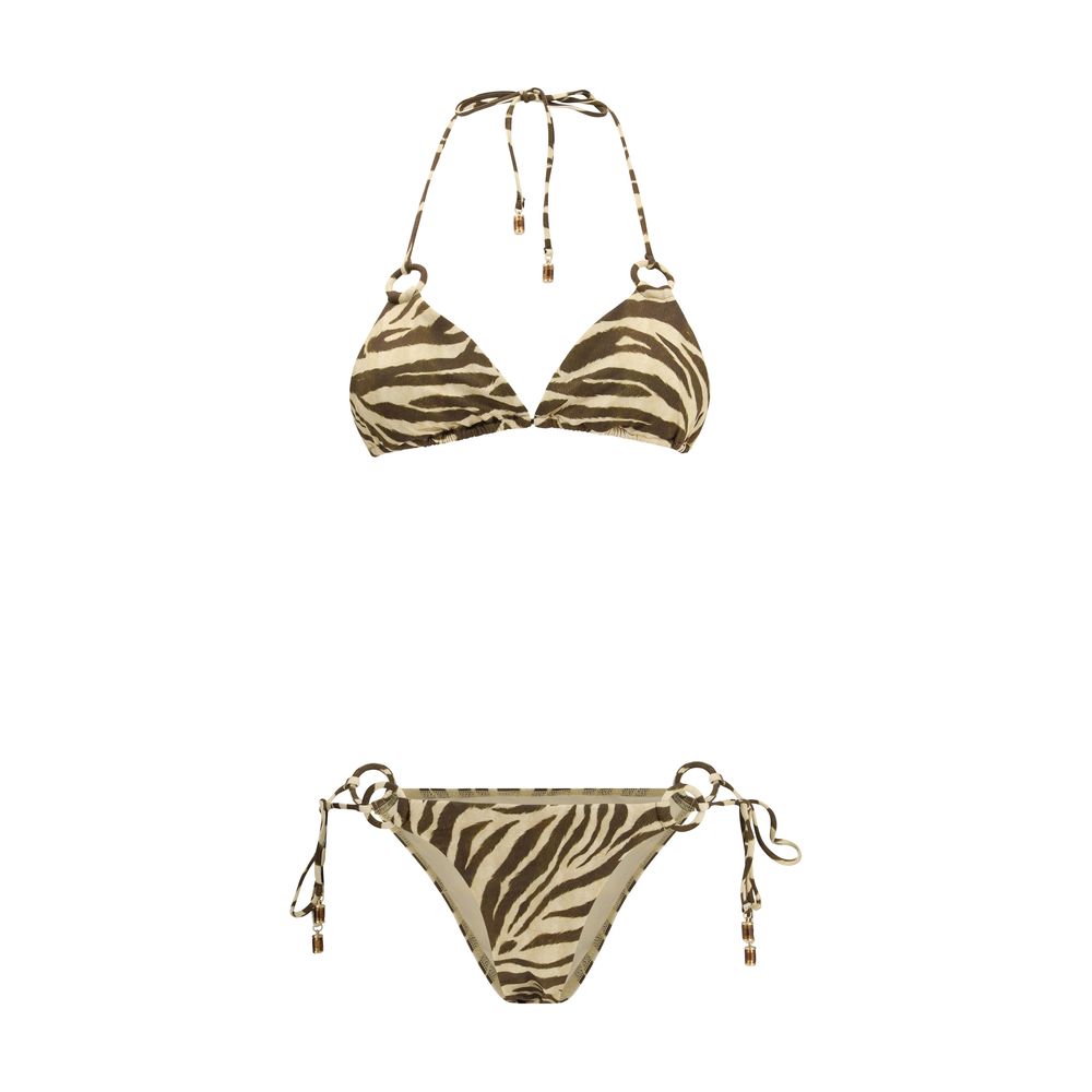 Zimmermann Bikini aus braunem Polyamid