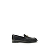 Fendi Black Calf Leather Bos Taurus Slip-On Loafers