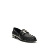 Fendi Black Calf Leather Bos Taurus Slip-On Loafers