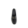 Fendi Black Calf Leather Bos Taurus Slip-On Loafers